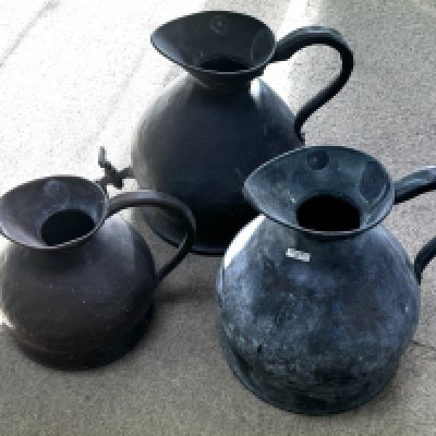 2 Large Victorian 2 Gallon water jugs (1 with tap) together with a 1 gallon jug. (D)