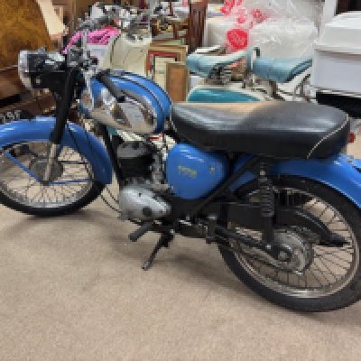 1968 BSA Bantam D14 Classic British Motorcycle The introduction of the 172cc D10 model in 1966 marked a number of important technical developments for the ever-popular Bantam, the most important of which were a change to coil ignition and the adoption of a four-speed gearbox, while a raised compression ratio and bigger carburettor increased maximum power to 10bhp and the top speed to 62mph. Introduced for 1968, the successor D14 Bantam boasted a more powerful engine producing 12.6bhp, while the Sports and Bushman versions featured new heavy-duty front forks. This D14 was acquired by the current vendor and then partially recommissioned (engine and frame). The bike is sold for restoration with current V5 Logbook.