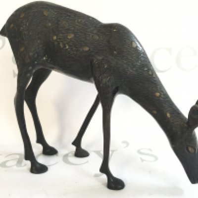 A bronze fawn figure , postage category B. NO RESERVE
