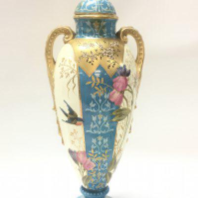 A late 19th century continental vase 39cm tall. This lot cannot be posted