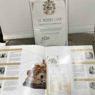 A very large limited edition 2632/3000 boxed Liliput Lane model of Southern English village including Meon Valley. (Certificate of authenticity included) together with St Nicolas Church, Swan Inn and Cobblers cott