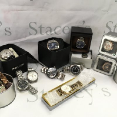 A collection of watches including Police, DKNY, Micheal Kors, Citizen etc , some boxed.