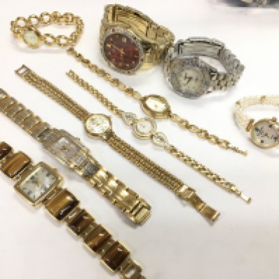A collection of fashion watches including Ingersoll, Accurist, Rotary etc . Postage catA