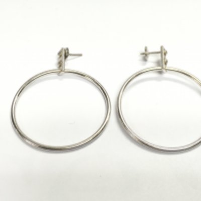 A pair of 18ct white gold Louis Vuitton earrings. 11.80g
