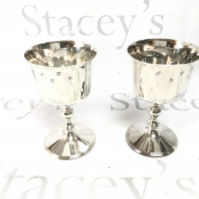 Two silver goblets with Sheffield hallmarks. 530g