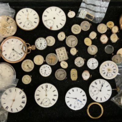 A collection of watch parks and movements including vintage Rolex and Omega. (B)