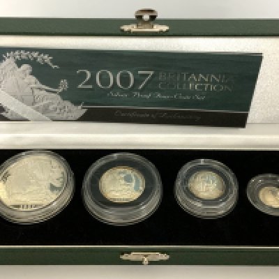 A United Kingdom 2007 Brittania silver proof four coin collection (A)