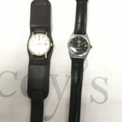 A Tissot Automatic Seastar Watch With A Swiss Emperor 21 Jewels Watch-Both Seen Working.