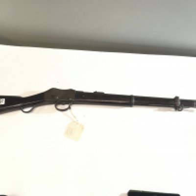 A Victorian 1877 Martin Henry Cavalry Carbine Rifle obsolete Caliber.577/.450 the same conforming model used during the Zulu war non functional action. OBSOLETE CALIBER.