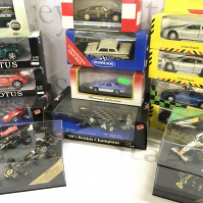 A Collection Of Boxed Diecast Lotus Vehicles. Including Brummell. Shell Sports Car. Heritage Etc.