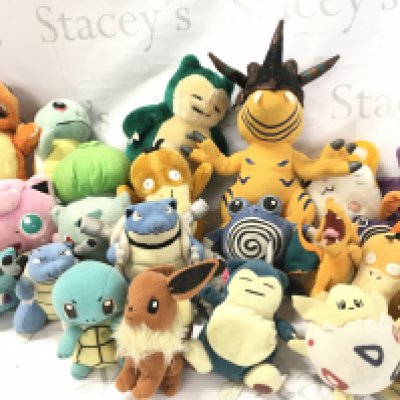 A Box Containing A Collection Of Pokemon Soft Toys. No Reserve.