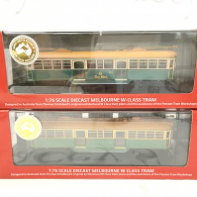 2 X Boxed Cooee Classics Model Trams. A Melbourne Tram #965 And A W6 Melbourne Tram #975. Both 1/76 Scale.