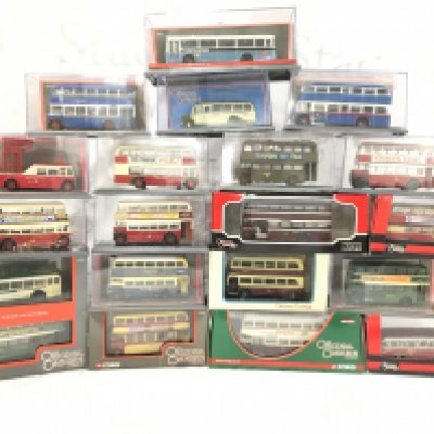 A Collection Of Boxed Corgi Original Omnibus Buses.