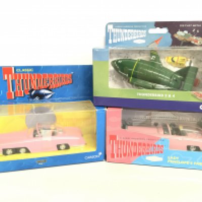 3 X Boxed Corgi Thunderbirds Diecast Including 2 X Fab 1 A Thunderbird 2 And 4 And Thunderbirds 1 And 3.