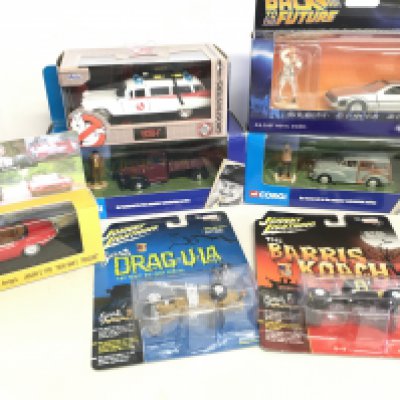A Collection of Boxed Diecast Including Back To The Future. Heartbeat. Ghostbusters Etc. (Dinky Car is In A Custom Made Box).