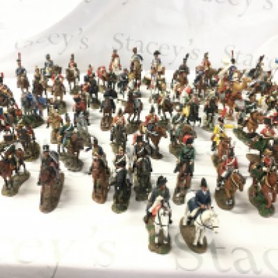 A collection in excess of 50 DelPrado metal mounted military figures including Napoleon and Wellington. No reserve