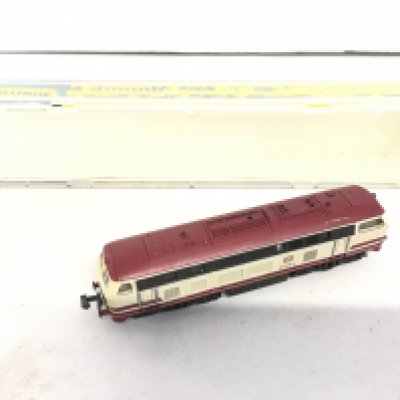 A Roco N Gauge German Deutsche Bahn Class 215 Diesel. One Coupling Missing. Not in Original Box. No Reserve.
