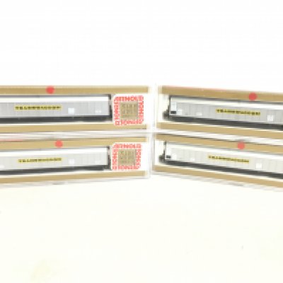 4 X Boxed Arnold N Gauge Transwagons. No Reserve.