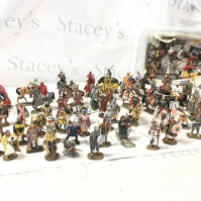 A large collection of DelPrado military figures both on foot and mounted featuring Knights etc. no reserve.