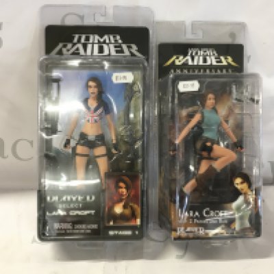 2x sealed action figures Lara Croft from the Tomb Raider franchise. No reserve.
