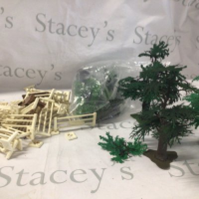 Britains Herald tree series features Oak..Cedar..Beech..Willow..plus others also includes hedges and fencing.