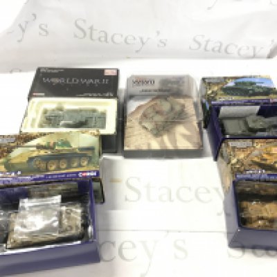 A collection of 5 boxed Corgi diecast model WW11 tanks from the Military Legend series. No reserve