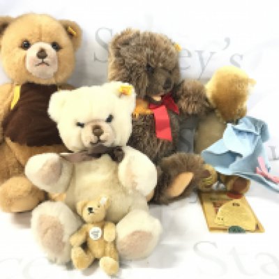 4 X Steiff Bears And 1 Merrythought. No Reserve.