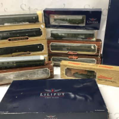A Collection of Lilliput H0 Gauge Coaches And Locomotives.