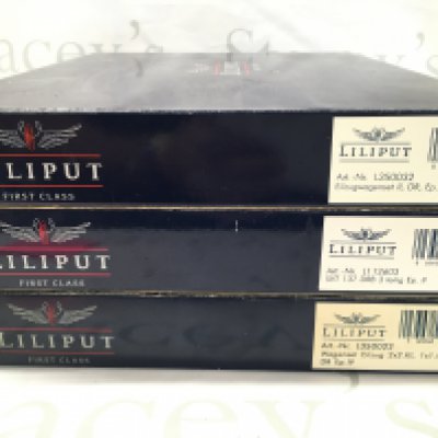 3 Boxed Lilliput H0 Sets Including Regional Coach Set #L350022. (3).