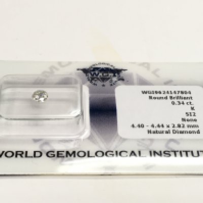 Certificated and security sealed single unmounted 0.34ct RBC diamond. Cert no. WGI9624147804. Postage category A.