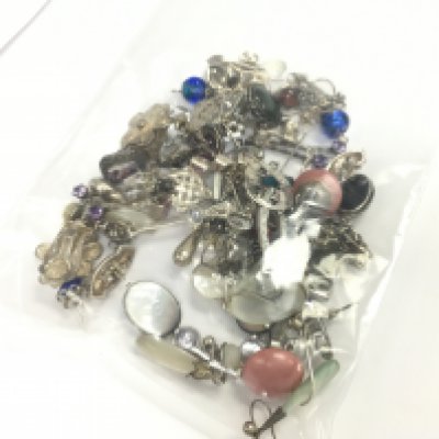 A Collection of silver earrings