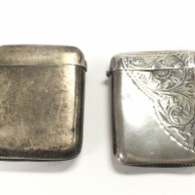 Two silver hallmarked Vesta cases, postage category A