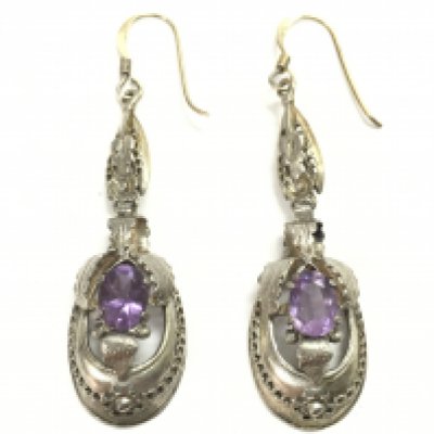 A pair of silver earrings, postage category A. NO RESERVE