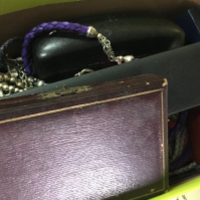 A box of costume jewellery including Bibi Bijoux. Postage category C. NO RESERVE