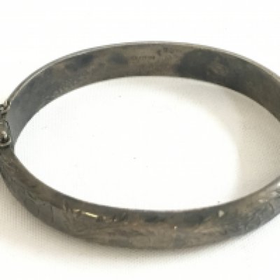 A silver hallmarked bracelet. Postage category A
