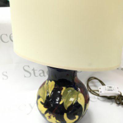 A Moorcroft Hibiscus ceramic lamp , 52.5cm tall NO RESERVE