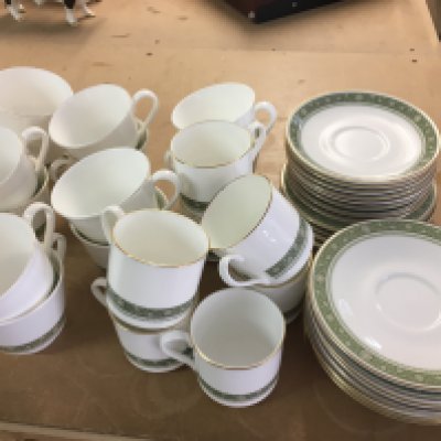 A Royal Doulton Rondelay coffee set including cups & saucers. This lot cannot be posted