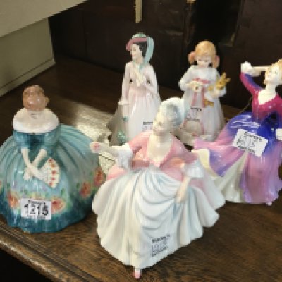 A Collection of Five Royal Doulton figures and oddments various.