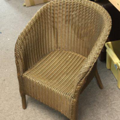 A Lloyd Loom childrens chair , 50cm tall 40cm wide