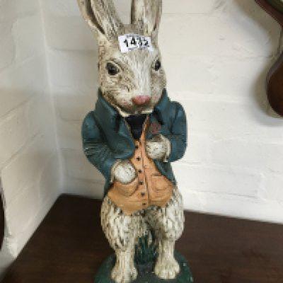A painted composition ornament of a Rabbit. Height 52cm