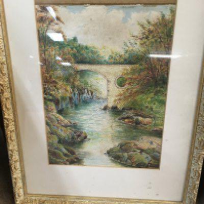 Two framed watercolours country side views. NO RESERVE