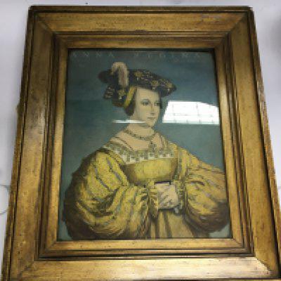 A 19 century antique Anne Boleyn print.