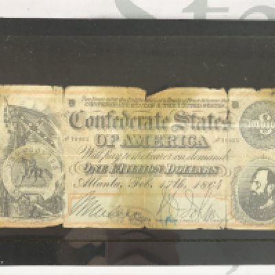 A One Million Dollar Confederate American note . Postage category A