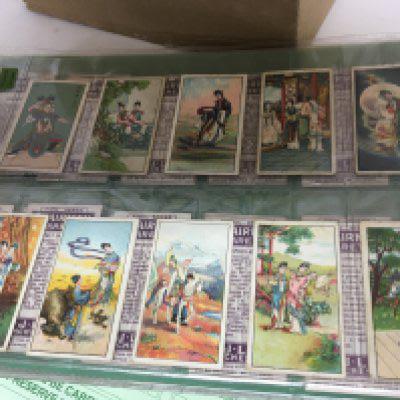 Three Albums containing a good collection of Vintage Cigarette cards and a quantity of loose cigarette cards in plastic sleeves including Chairman and some Chinese cards and many others.
