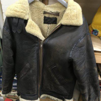 A vintage aviation type B-3 Sheepskin US air force bomber flying jacket, postage category C