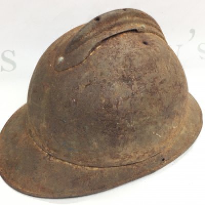 A French WW1 Adrian helmet with no liner. Postage category C. NO RESERVE