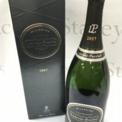 A Boxed bottle of Laurent Perrier 2007 champagne . This lot cannot be posted