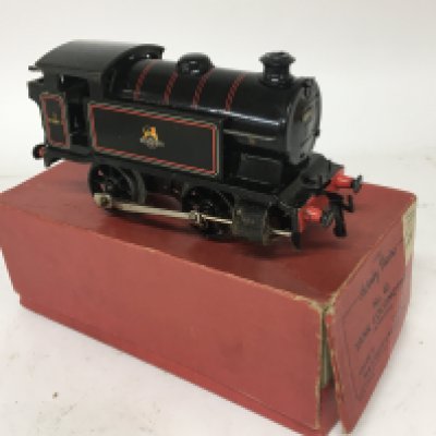A Hornby O gauge clockwork No 40 Tank Locomotive Black finish British Railway.
