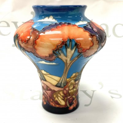 A 2002 Moorcroft Pottery Wanderers Sky vase by Emma Bossons, 20cm.