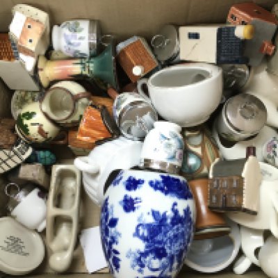 A collection of ceramics items including Royal Worcester.